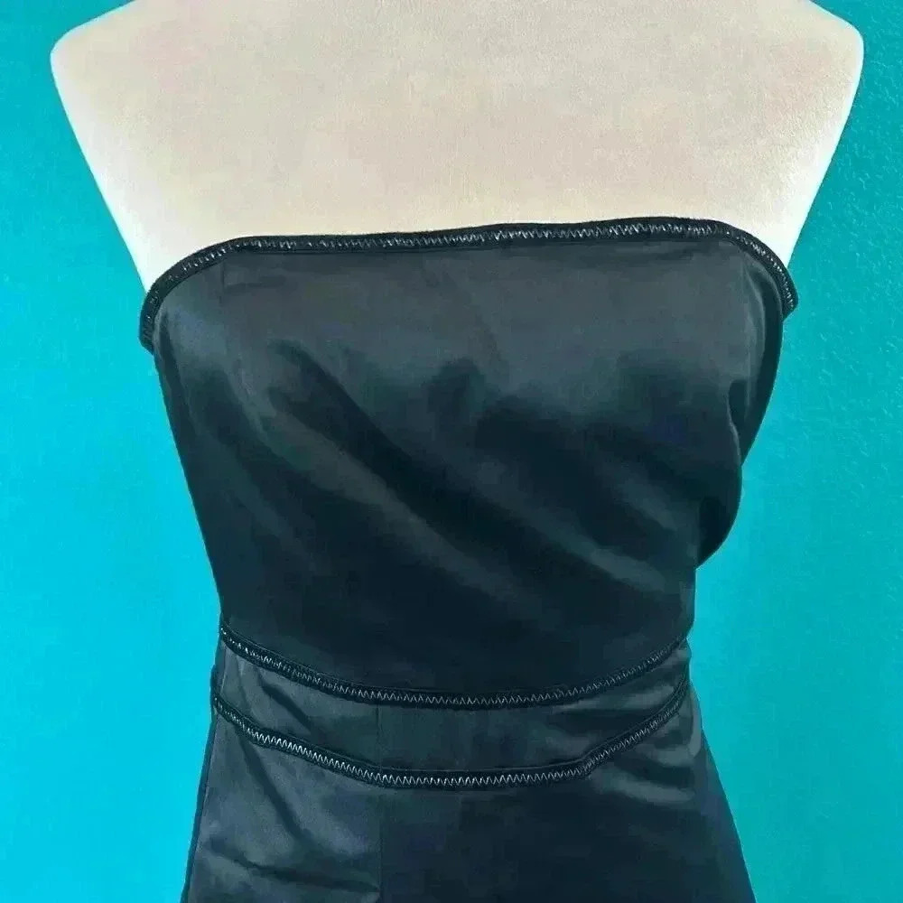 The Limited Black Strapless Fit And Flare Dress Cocktail Holiday Size 0 - Picture 2 of 7